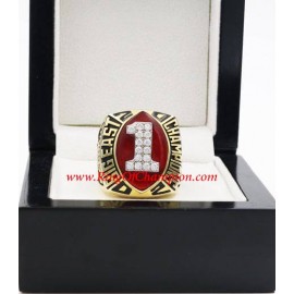 2002 Miami Hurricanes Men's Football Big East Championship Ring, Custom Miami Hurricanes Champions Ring