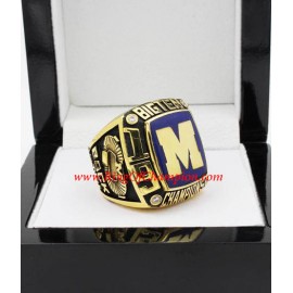 1998 Michigan Wolverines Big Ten Men's Football College Championship Ring