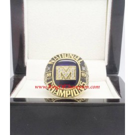 1989 Michigan Wolverin Basketball National College Championship ring