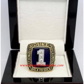 1992 Duke Blue Devils Men's Basketball NCAA National College Championship Ring