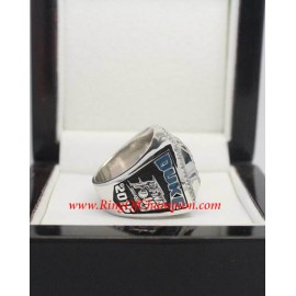 2015 Duke Blue Devils NCAA Men's Basketball National College Championship Ring