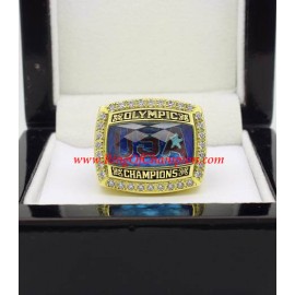 2008 USA Olympics Basketball "Redeem Team" Gold Medal Championship Ring, Replica Olympic Champions Ring