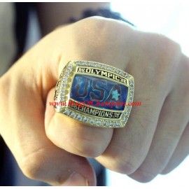 2008 USA Olympics Basketball "Redeem Team" Gold Medal Championship Ring, Replica Olympic Champions Ring