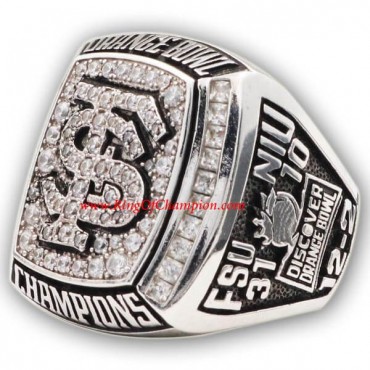 2012 Florida State Seminoles Men's Football Orange Bowl College Championship Ring