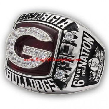 2004 - 2005 Georgia Bulldogs OutBack Bowl Men's Football College Championship Ring