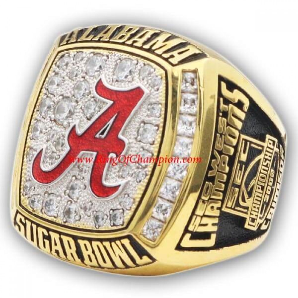 2008 Alabama Crimson Tide Sugar Bowl Men's Football College Championship Ring