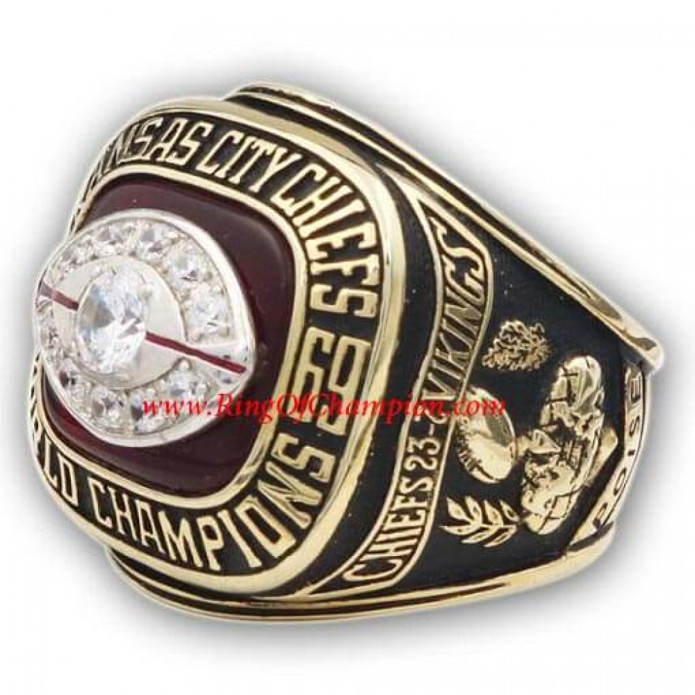 1969 Kansas City Chiefs Super Bowl IV World Championship Ring, Replica Kansas City Chiefs Ring