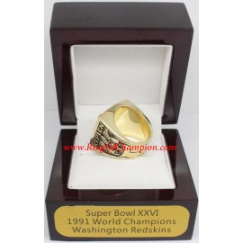 1991 Washington Redskins Super Bowl XXVI World Championship Ring, Replica Washington Redskins Ring