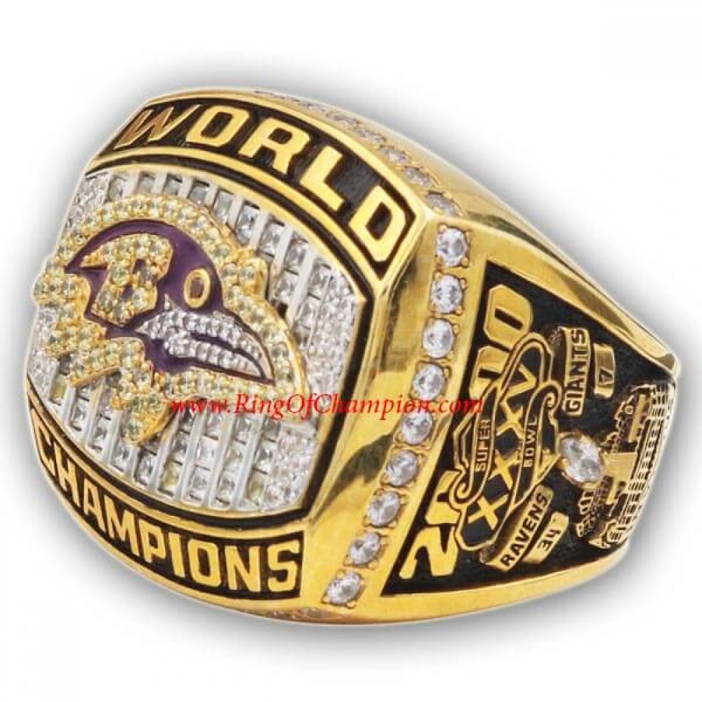 2000 Baltimore Ravens Super Bowl XXXV World Championship Ring, Replica Baltimore Ravens Ring