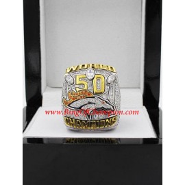 2015 Denver Broncos Super Bowl 50 World Championship Ring, Custom Denver Broncos Champions Ring