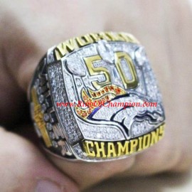 2015 Denver Broncos Super Bowl 50 World Championship Ring, Custom Denver Broncos Champions Ring