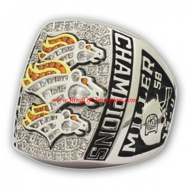 2015 Denver Broncos Super Bowl 50 World Championship FAN Ring, Custom Denver Broncos Champions Ring