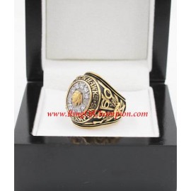 1960 - 1961 Chicago Blackhawks Stanley Cup Championship Ring, Custom Chicago Blackhawks Champions Ring