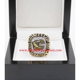 1988 - 1989 Calgary Flames Stanley Cup Championship Ring, Custom Calgary Flames Champions Ring