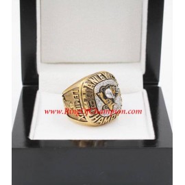 1990 - 1991 Pittsburgh Penguins Stanley Cup Championship Ring, Custom Pittsburgh Penguins Champions Ring