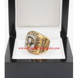 1990 - 1991 Pittsburgh Penguins Stanley Cup Championship Ring, Custom Pittsburgh Penguins Champions Ring