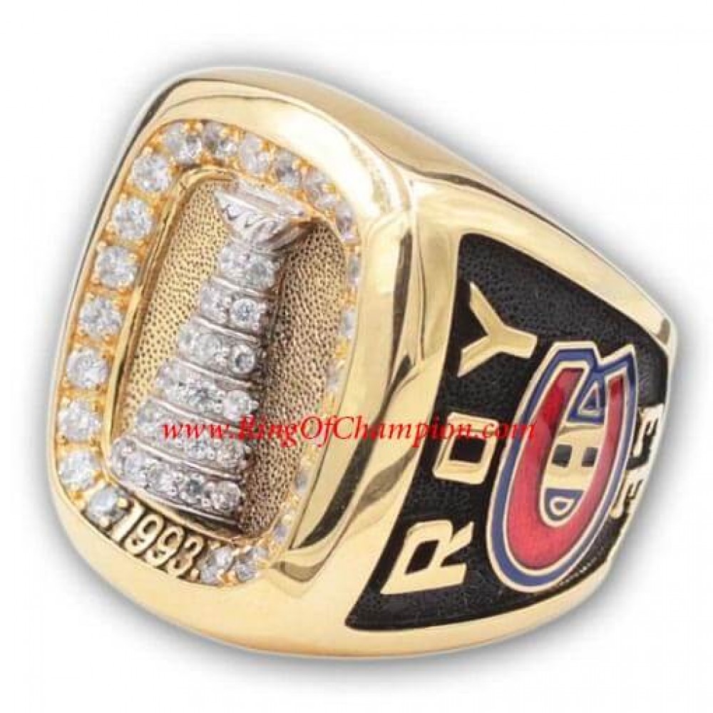 1992 - 1993 Montreal Canadiens Stanley Cup Championship Ring, Custom Montreal Canadiens Champions Ring