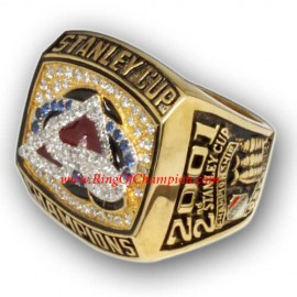 2000 - 2001 Colorado Avalanche Stanley Cup Championship Ring, Custom Colorado Avalanche Champions Ring