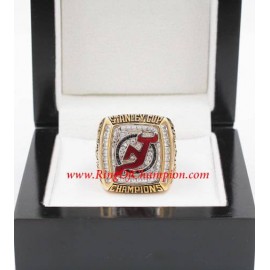 2002 - 2003 New Jersey Devils Stanley Cup Championship Ring, Custom New Jersey Devils Champions Ring